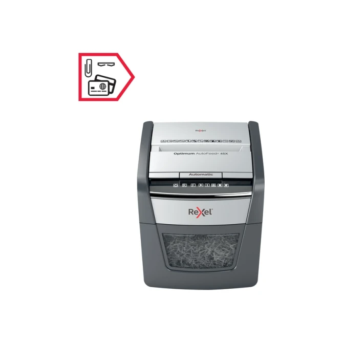 Papiervernietiger Rexel Optimum Auto+ 45X snippers 4x28mm