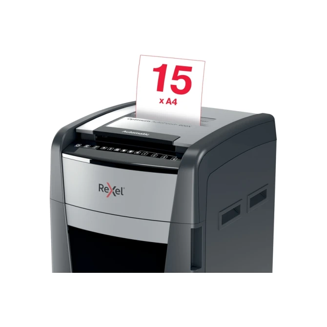 Papiervernietiger Rexel Optimum Auto+ 600X P4 snippers 4x30mm