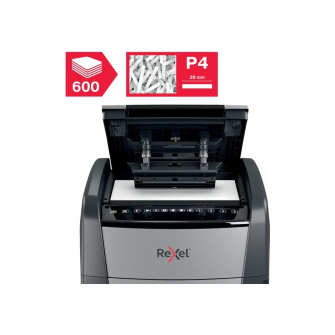 Papiervernietiger Rexel Optimum Auto+ 600X P4 snippers 4x30mm