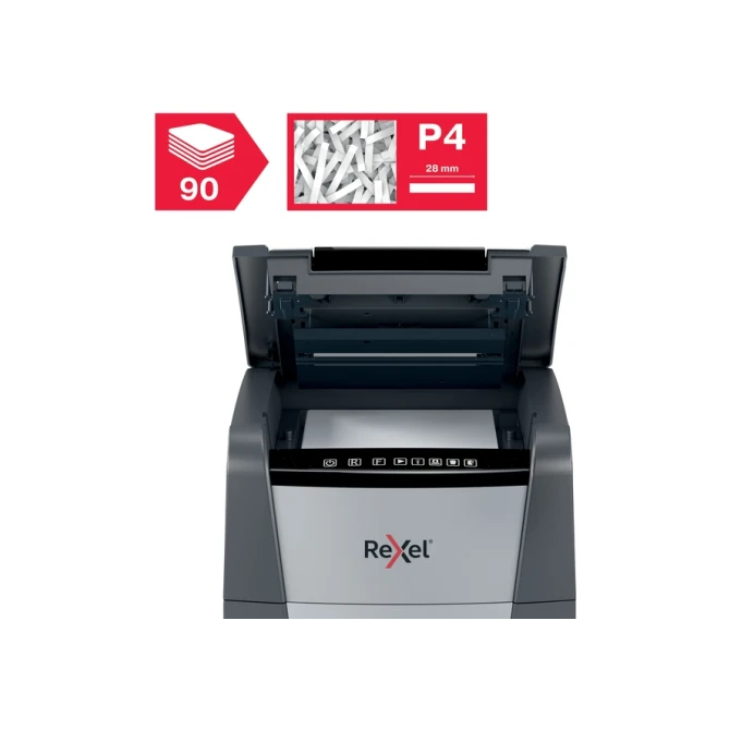 Papiervernietiger Rexel Optimum Auto+ 90X snippers 4x28mm