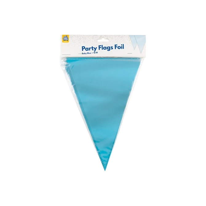 Party Flag Foil Baby Blue