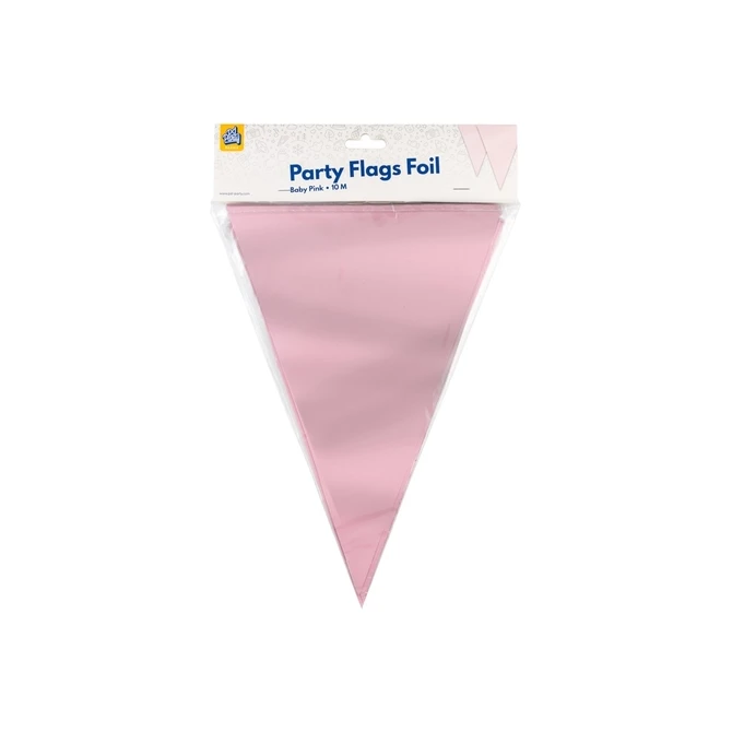 Party Flag Foil Baby Pink