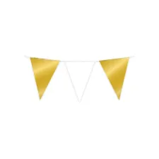 Party Flag Foil Gold and white