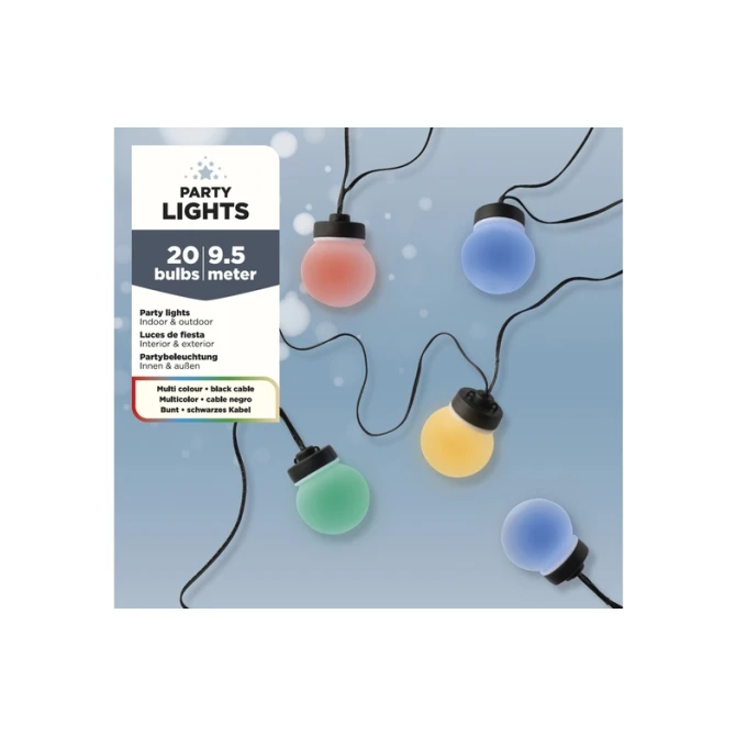 Partylight Lumineo led outdoor 20 bollen 950cm assorti