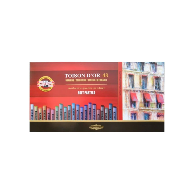 Pastelkrijt Koh-I-Noor Toison 8516 rond 48 stuks assorti