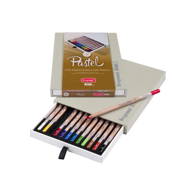 Pastelpotlood Bruynzeel Design met luxe bewaardoos set à 12 kleuren