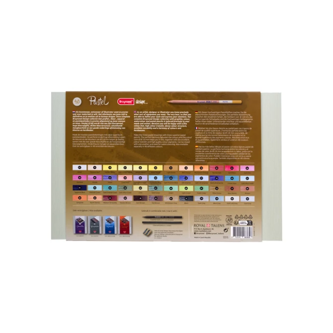 Pastelpotlood Bruynzeel Design met luxe bewaardoos set à 48 kleuren