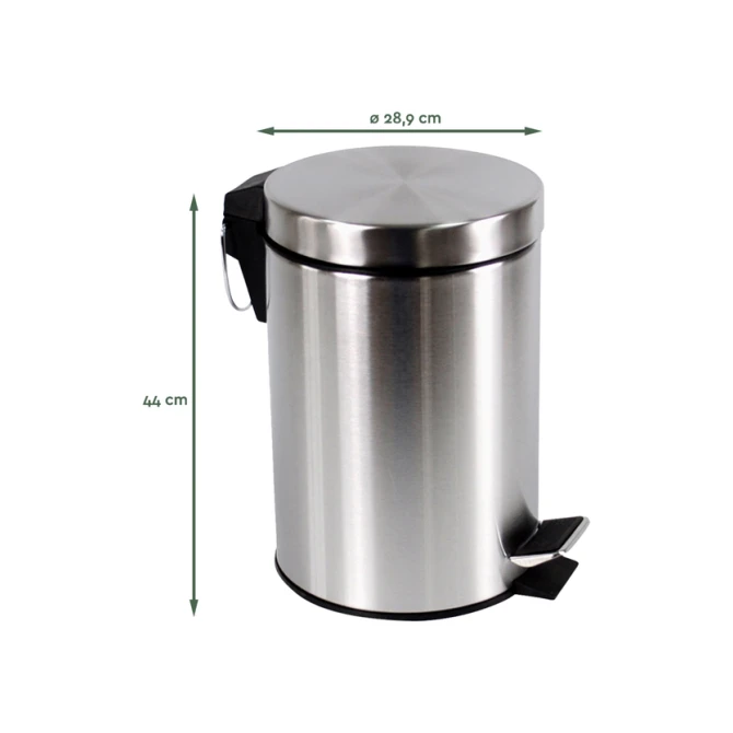 Pedaalemmer BRASQ 20 liter rvs
