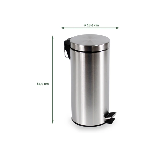 Pedaalemmer BRASQ 30 liter rvs