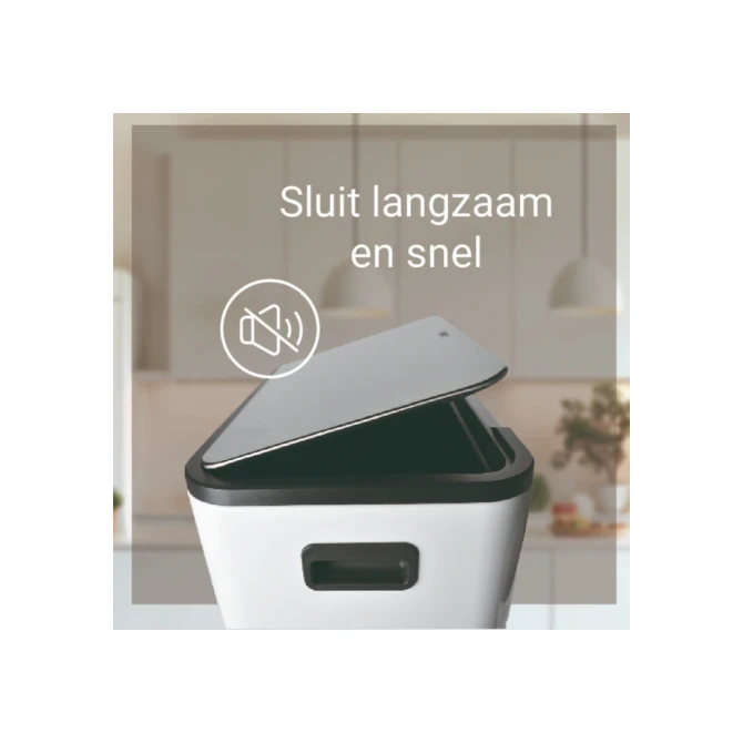Pedaalemmer Desq 40 liter RVS wit