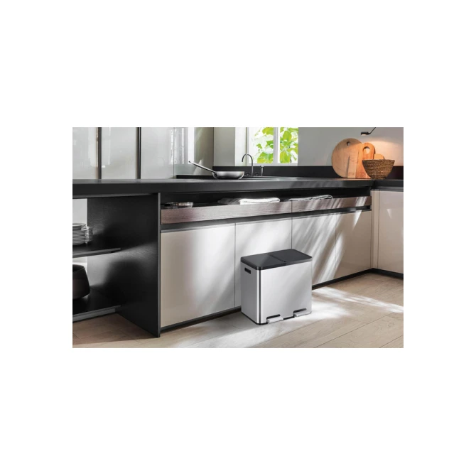 Pedaalemmer EKO Essential Recycler 2x22 liter rvs