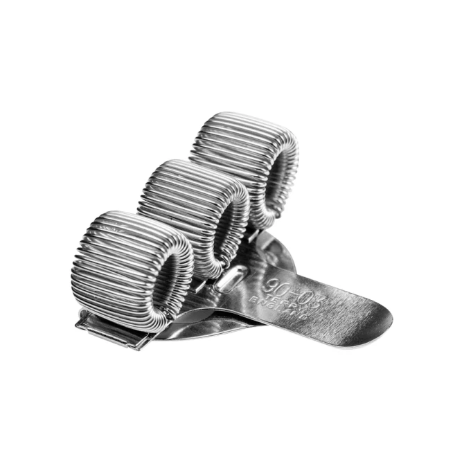Penhouder Terry clip voor 3 pennen/potloden zilverkleurig