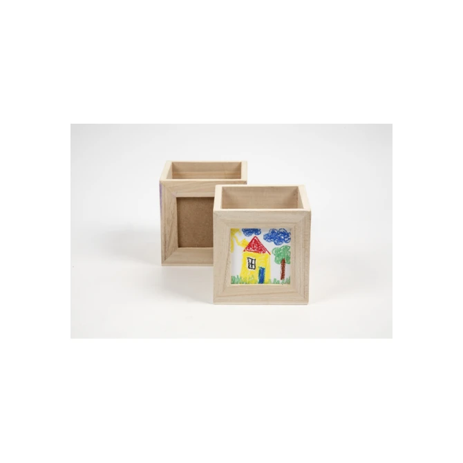 Pennenbakje Creativ Company 10x10x10cm hout