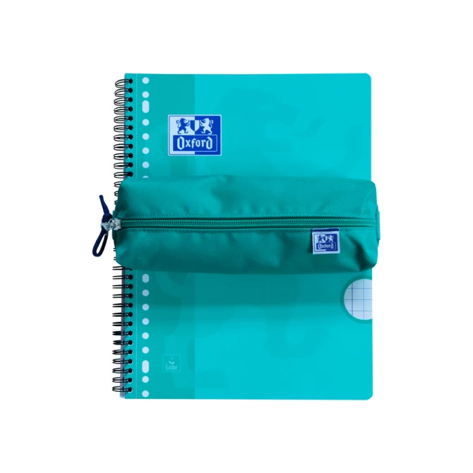 Pennenetui Oxford rechthoek turquoise