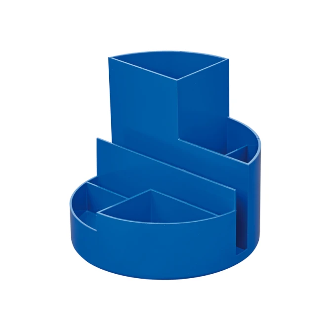 Pennenkoker MAUL roundbox Blauwe Engel recycled 6 vaks blauw
