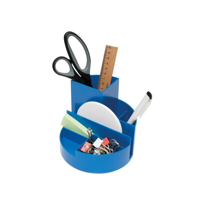 Pennenkoker MAUL roundbox Blauwe Engel recycled 6 vaks blauw