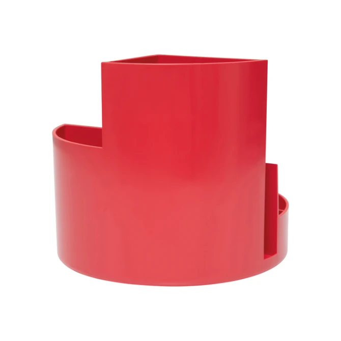 Pennenkoker MAULroundbox Blauwe Engel recycled 6 vaks rood