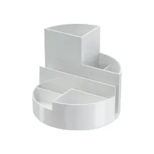 Pennenkoker MAULroundbox Blauwe Engel recycled 6 vaks wit