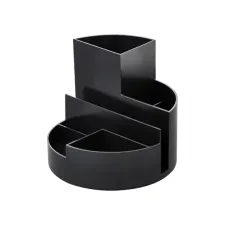 Pennenkoker MAULroundbox Blauwe Engel recycled 6 vaks zwart