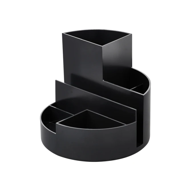 Pennenkoker MAULroundbox Blauwe Engel recycled 6 vaks zwart