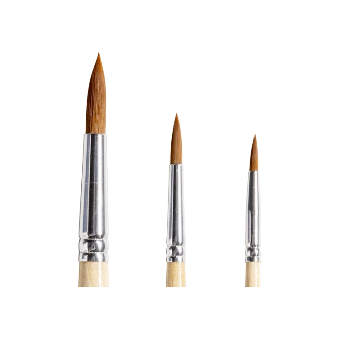 Penseel Qrea synthetisch haar set à 3 breedtes