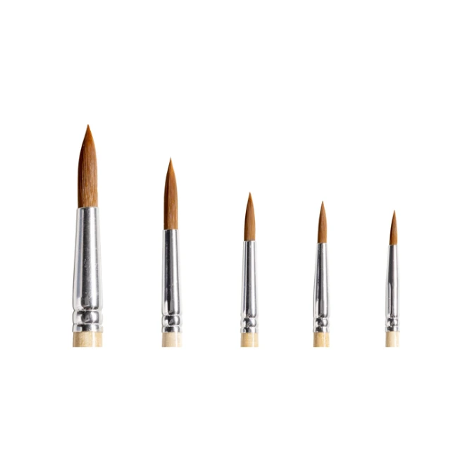 Penseel Qrea synthetisch haar set à 5 breedtes