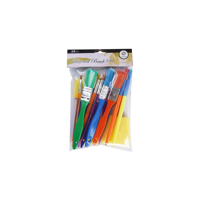 Penselen en foambrushes Conda 18-delig