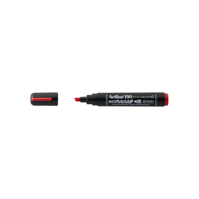 Permanent marker Artline 190 Dry Safe Eco schuin 2-5mm rood