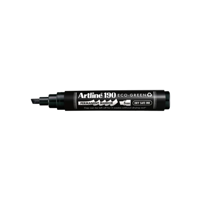 Permanent marker Artline 190  Dry Safe Eco schuin 2-5mm zwart
