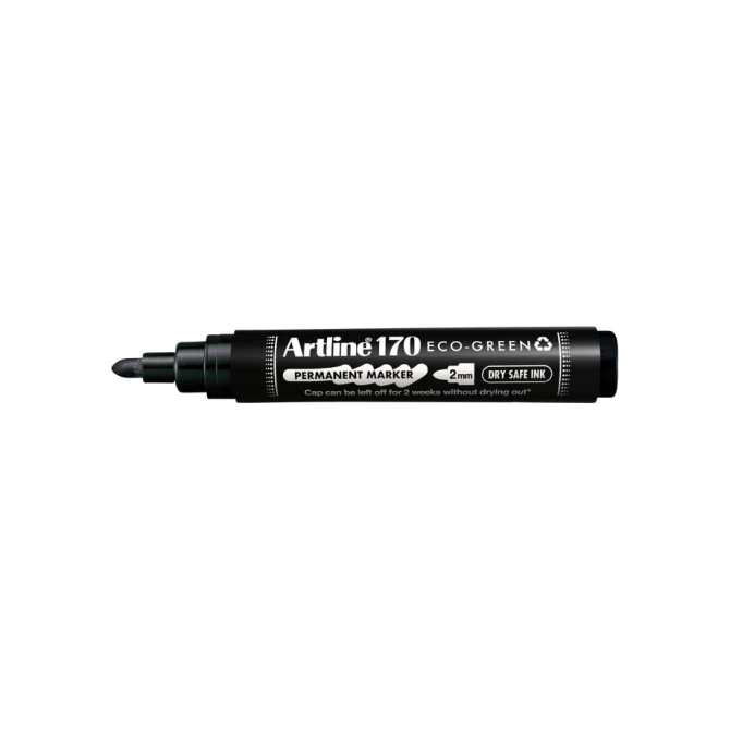 Permanent marker Artline170 Dry Safe Eco rond medium zwart