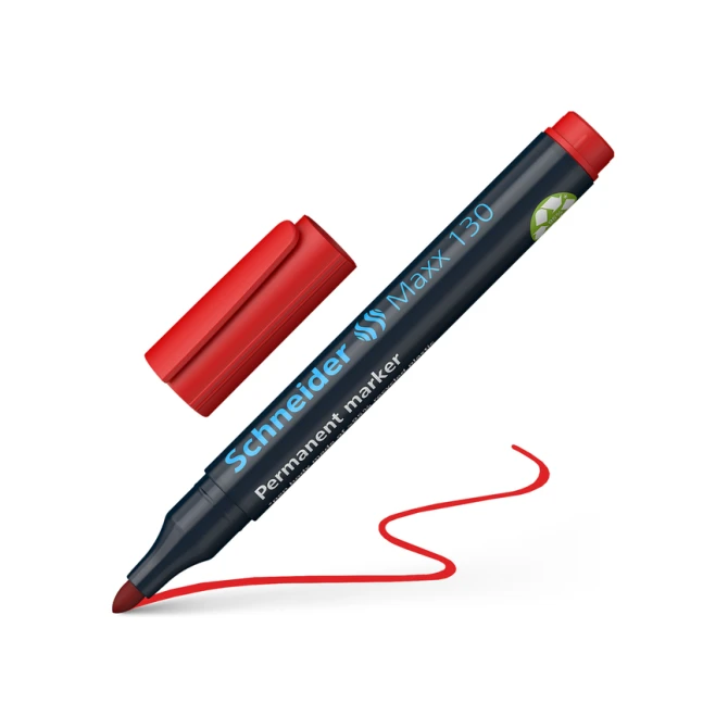 Permanent marker Schneider Maxx 130 rond 1-3mm assorti 4 stuks