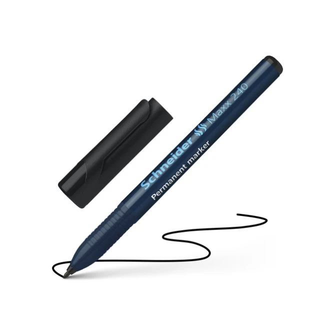 Permanent marker Schneider Maxx 240 rond 1-2mm zwart