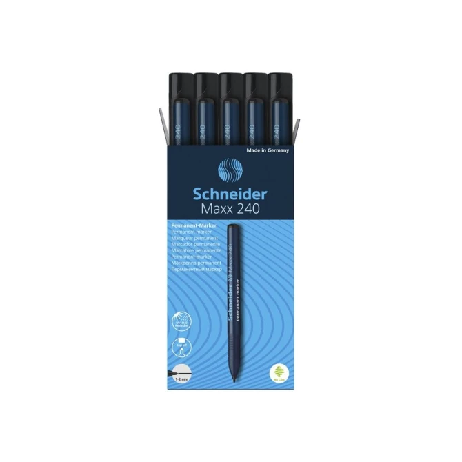 Permanent marker Schneider Maxx 240 rond 1-2mm zwart