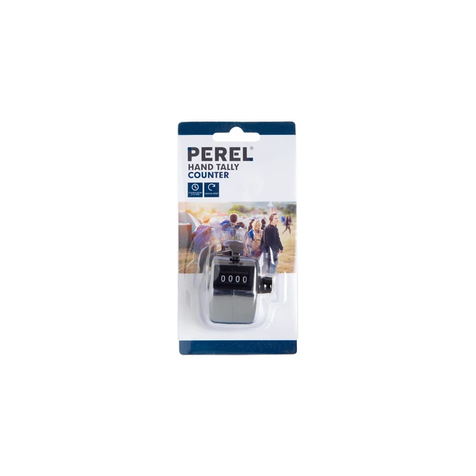Personenteller Perel met cijfers 0 tot 9999 zilver