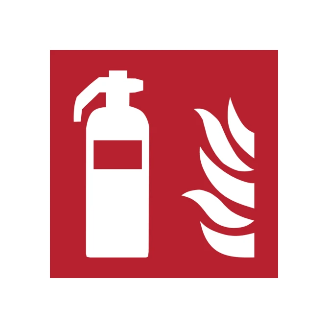 Pictogram bordje Djois Brandblusser 200x200mm rood