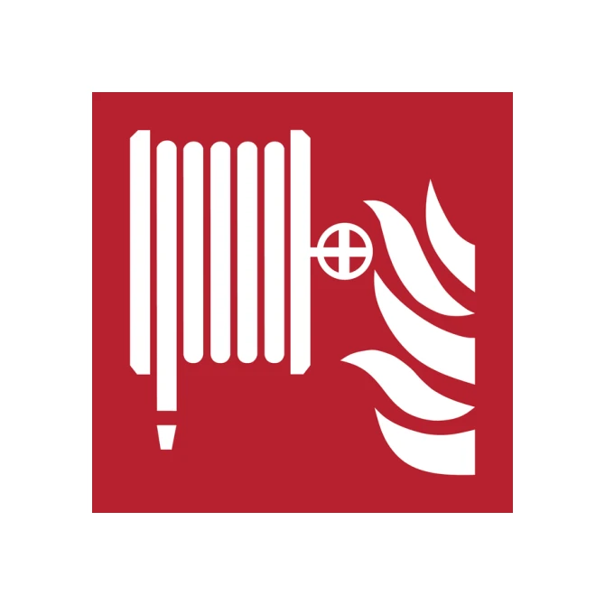 Pictogram bordje Djois Brandhaspel 200x200mm rood
