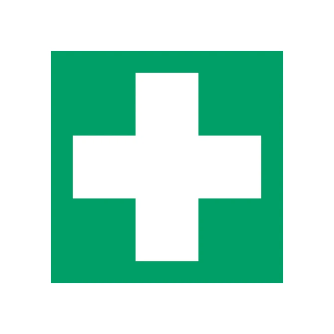 Pictogram bordje Djois EHBO 200x200mm groen