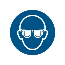 Pictogram bordje Djois Oogbescherming verplicht Ø200mm blauw Pictogram bordje Djois Oogbescherming verplicht Ø200mm blauw