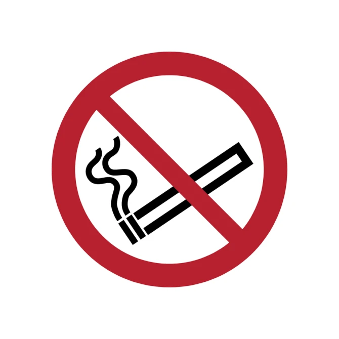 Pictogram bordje Djois Rookverbod Ø200mm rood
