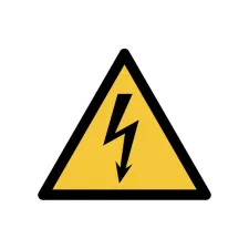 Pictogram bordje Djois Waarschuwing: elektrische spanning geel Pictogram bordje Djois Waarschuwing: elektrische spanning geel