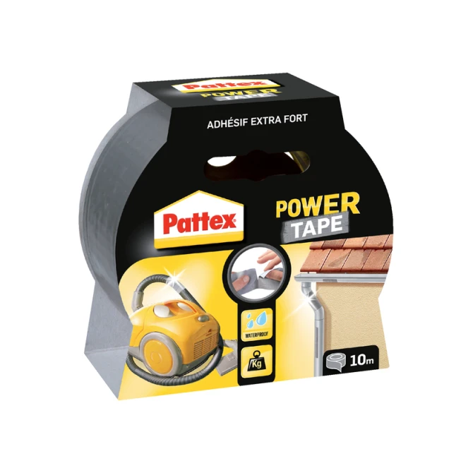 Plakband Pattex Power Tape 50mmx10m grijs
