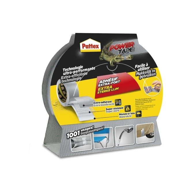 Plakband Pattex Power Tape 50mmx25m grijs