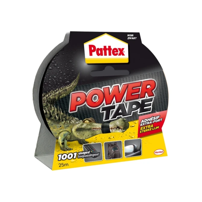 Plakband Pattex Power Tape 50mmx25m zwart