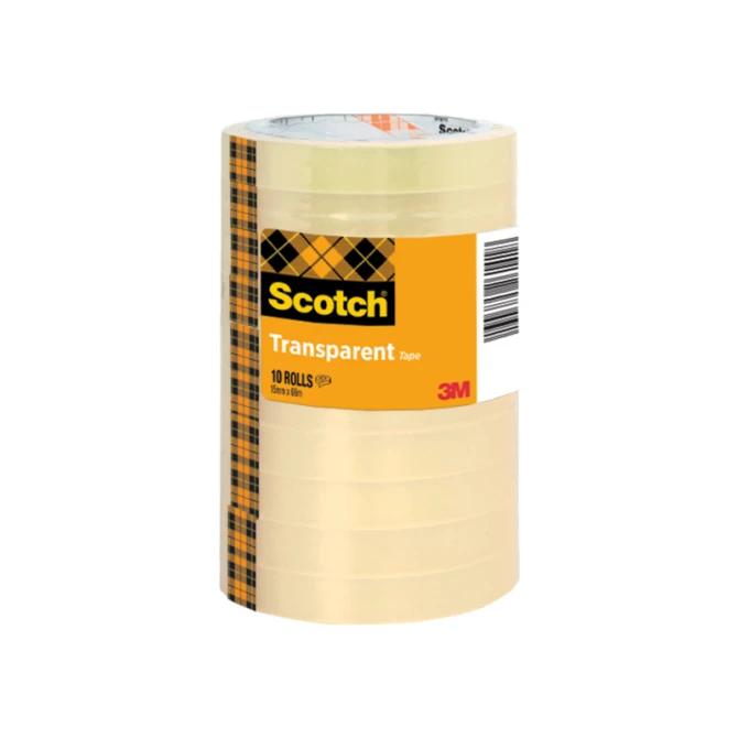Plakband Scotch 508 15mmx66m transparant 10 rollen