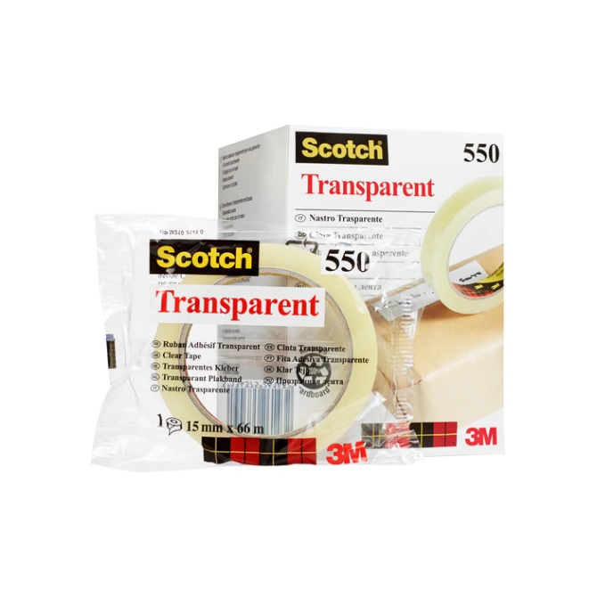 Plakband Scotch 550 15mmx66m transparant