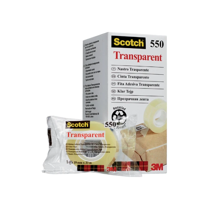 Plakband Scotch 550 19mmx33m transparant