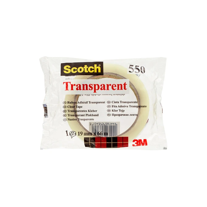 Plakband Scotch 550 19mmx66m transparant
