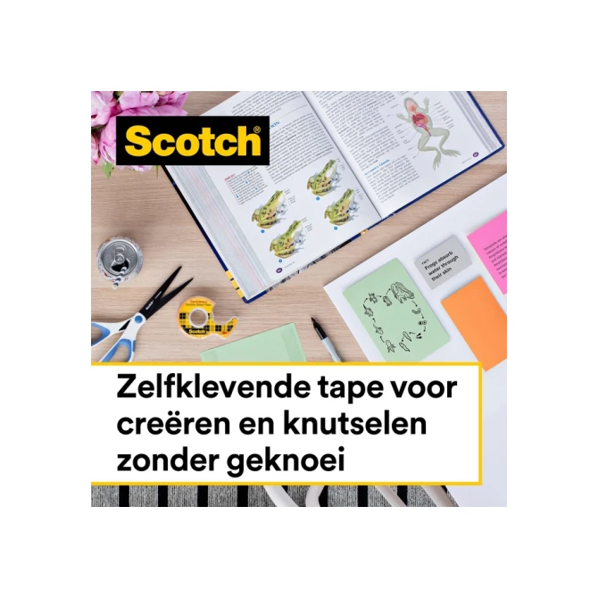 Plakband Scotch 665 12mmx22.8m dubbelzijdig