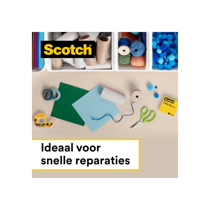 Plakband Scotch 665 12mmx22.8m dubbelzijdig