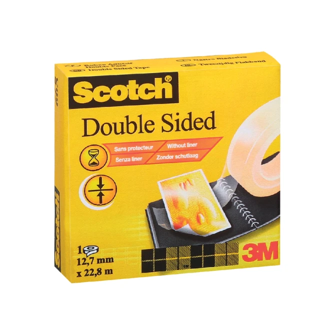 Plakband Scotch 665 12mmx22.8m dubbelzijdig